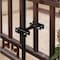 Gardenised Outdoor Metal Patio Black Deck Umbrella Clamp for Fence Post, Railing, Bleachers or Benches QI004404 - alternate 6